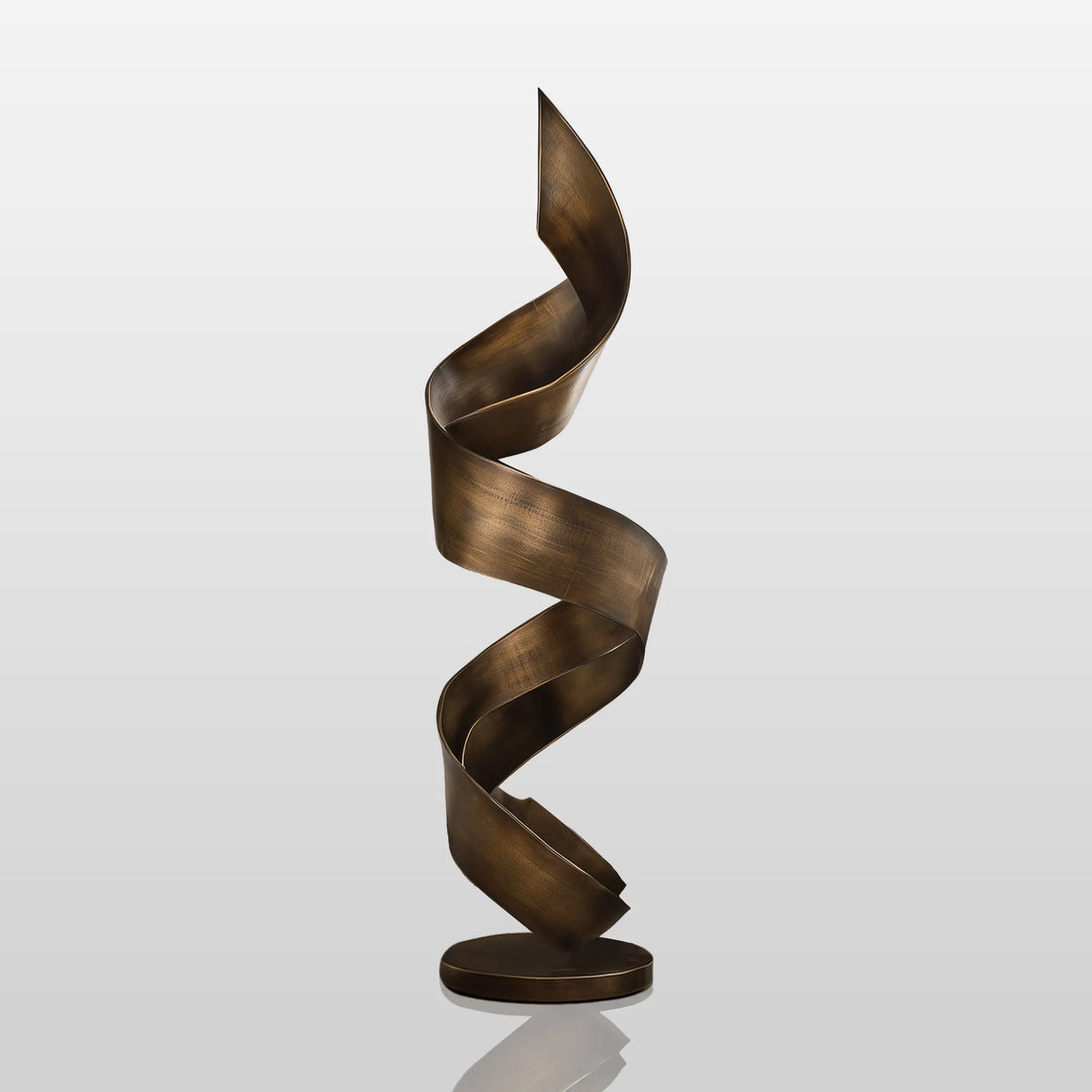 PREMIER Bronze Spiral Sculpture in Curved Ribbon Form for Living Room, Entryway and Office PSB-117-Bronze Sculpture-PREMIER SCULPTURE