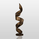 PREMIER Bronze Spiral Sculpture in Curved Ribbon Form for Living Room, Entryway and Office PSB-117-Bronze Sculpture-PREMIER SCULPTURE