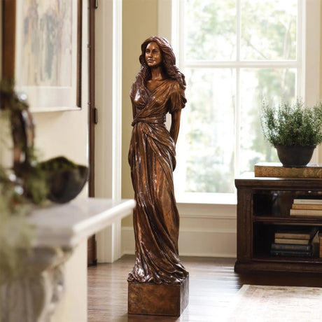 PREMIER Bronze Standing Female Sculpture with Classic Realistic Design for Entryways, Living Rooms or Art Spaces PSB-169-Bronze Sculpture-PREMIER SCULPTURE