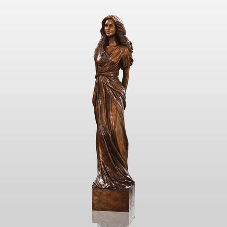 PREMIER Bronze Standing Female Sculpture with Classic Realistic Design for Entryways, Living Rooms or Art Spaces PSB-169-Bronze Sculpture-PREMIER SCULPTURE