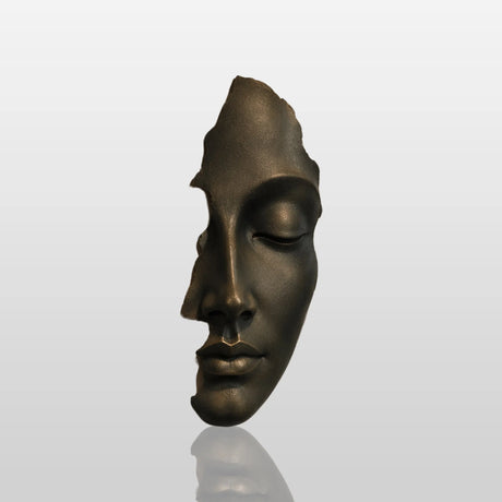 PREMIER Bronze Wall Mask Sculpture for Staircases, Entryways, Living Rooms, Offices or Double Height Foyers PSB-185-Bronze Sculpture-PREMIER SCULPTURE