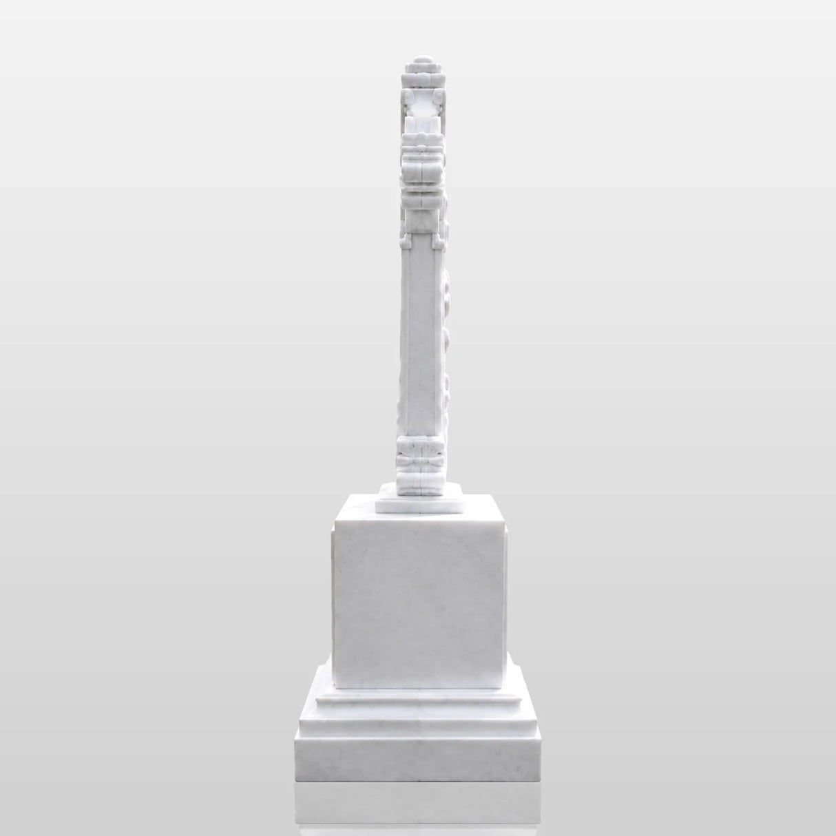 PREMIER Celtic Cross Marble Tombstone for Memorial Park, Catholic Graveyard or Burial Grounds PSM-185-Marble sculpture-PREMIER SCULPTURE