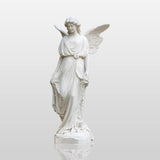 PREMIER Classic Angel Marble Sculpture with Elegant and Delicate Design Ideal for Gardens, Fountains, or Classical Courtyards PSM-111-Marble sculpture-PREMIER SCULPTURE