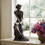 PREMIER Classic Bronze Table Top Sculpture with Graceful Seated Female Design for Sturdy, Offices and Any Indoor Tables PSB-167-Bronze Sculpture-PREMIER SCULPTURE