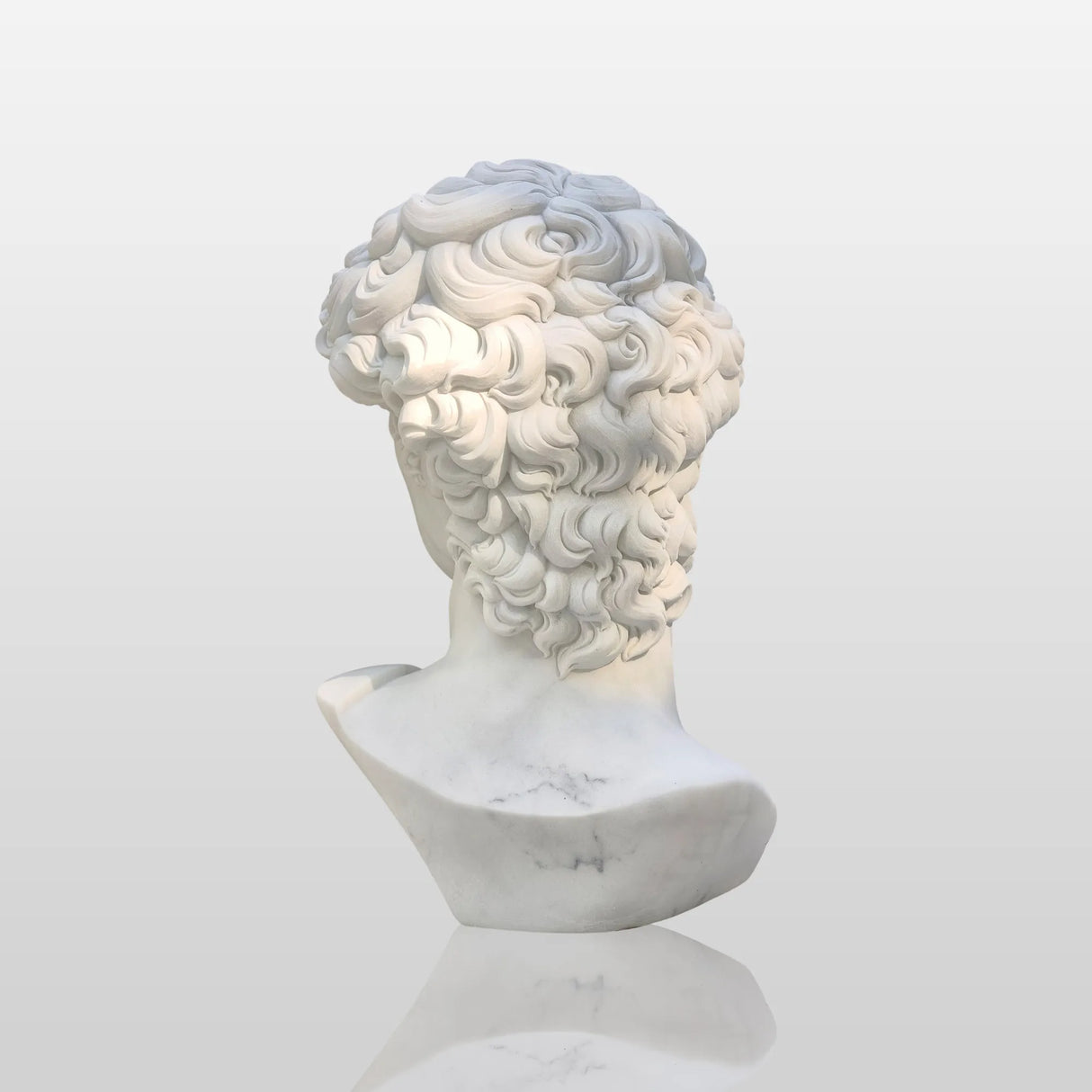 PREMIER Classic David Statue Bust Renowned Michelangelo-Inspired Sculpture for Home or Office PSTTM-009-Marble sculpture-PREMIER SCULPTURE