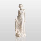 PREMIER Classic Draped Female Sculpture in White Marble for Entrances, Courtyards and Resort Landscapes PSM-140-Marble sculpture-PREMIER SCULPTURE