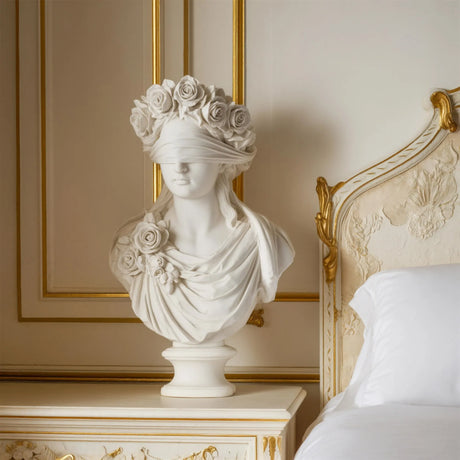 PREMIER Classic Marble Bust Statue with Graceful Female Design for Salons, Entryways and Living Rooms PSM-125-Marble sculpture-PREMIER SCULPTURE