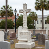 PREMIER Classic Marble Tombstone Sculpture with Cross Design for Cemeteries, Church Gardens or Memorial Areas PSM-118-Marble sculpture-PREMIER SCULPTURE