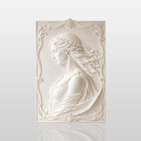 PREMIER Classic Marble Wall Female Sculpture for Art Studios, Clubs, Living Rooms, Entryways or Studies PSM-147-Marble sculpture-PREMIER SCULPTURE