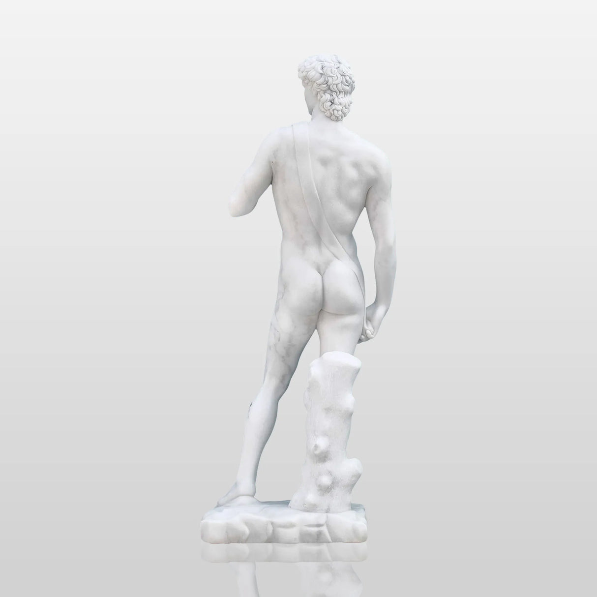 PREMIER Classic White Marble David Sculpture Handcrafted Art Replica Statue of David PSM-030-Marble sculpture-PREMIER SCULPTURE