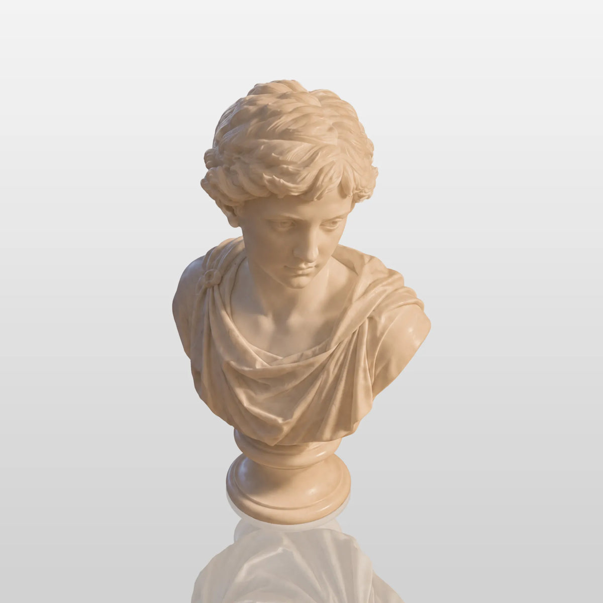 PREMIER Classic White Marble Male Bust Statue for Study Desk, Writing Desk or Office Table PSM-172-Marble sculpture-PREMIER SCULPTURE