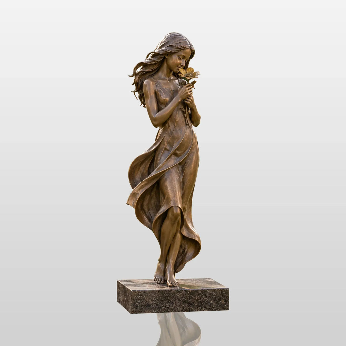 PREMIER Classical Bronze Lady Sculpture for Backyard, Villa Yard or Estate Grounds PSB-291-Bronze Sculpture-PREMIER SCULPTURE