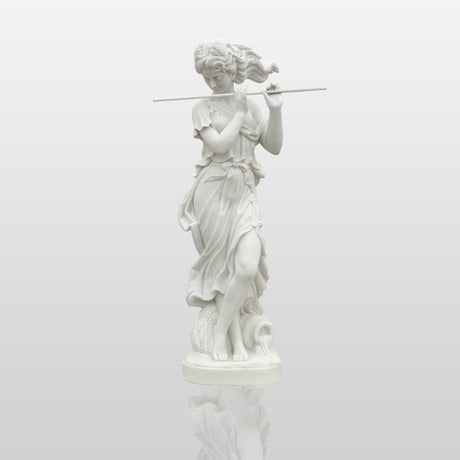 PREMIER Classical Marble Sculpture with Flute Lady Design for Gardens, Villas, and Classical Courtyards PSM-083-Marble sculpture-PREMIER SCULPTURE