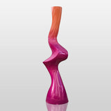 PREMIER Contemporary Pink Stainless Steel Sculpture with Curved Vertical Form for Patios, Pool Areas, and Modern Landscaping PSSS-187-Stainless Steel Sculpture-PREMIER SCULPTURE