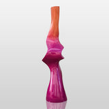 PREMIER Contemporary Pink Stainless Steel Sculpture with Curved Vertical Form for Patios, Pool Areas, and Modern Landscaping PSSS-187-Stainless Steel Sculpture-PREMIER SCULPTURE