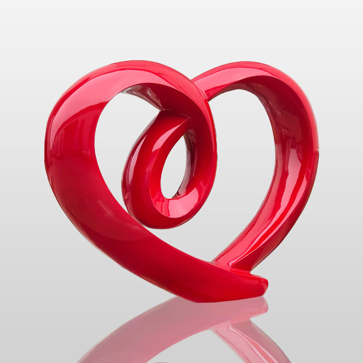 PREMIER Contemporary Red Heart Sculpture for Modern Gardens, Villas, and Outdoor Art Spaces PSSS-183-Stainless Steel Sculpture-PREMIER SCULPTURE