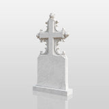 PREMIER Cross Marble Tombstone for Churchyard, Family Mausoleum, Funeral Park or Memorial Garden PSM-177-Marble sculpture-PREMIER SCULPTURE
