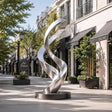 PREMIER Dancing Ribbon Sculpture for Commercial Plazas, Office Courtyards, Public Walkways and Landscapes PSSS-278-Stainless Steel Sculpture-PREMIER SCULPTURE