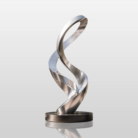 PREMIER Dancing Ribbon Sculpture for Commercial Plazas, Office Courtyards, Public Walkways and Landscapes PSSS-278-Stainless Steel Sculpture-PREMIER SCULPTURE