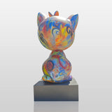 PREMIER Decorative Sculpture Vibrant Urban Pop Art Cat Sculpture PSF-025-Fiberglass Sculpture-PREMIER SCULPTURE
