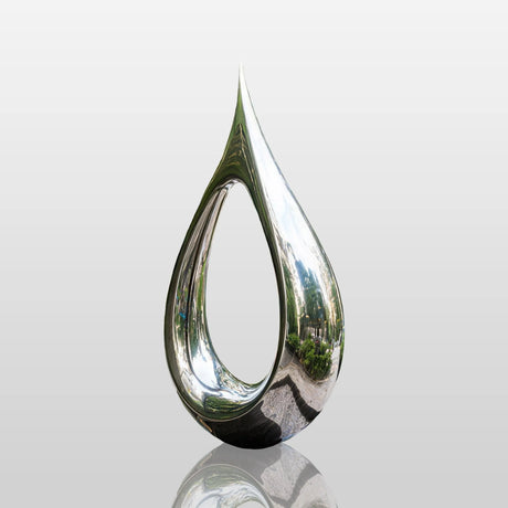 PREMIER Droplet Stainless Steel Sculpture with Modern Abstract Design Perfect for Garden Landscapes or Villa Courtyards PSSS-234-Stainless Steel Sculpture-PREMIER SCULPTURE