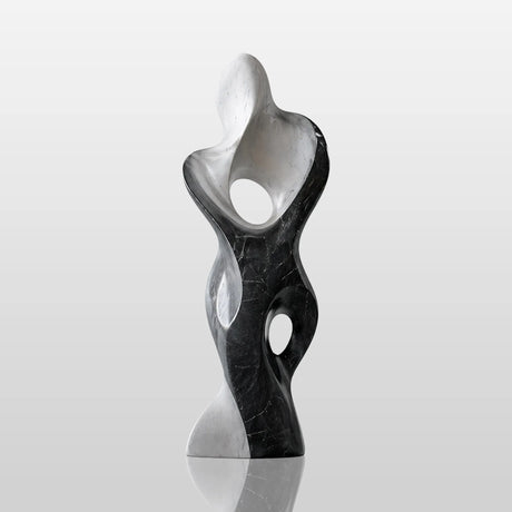 PREMIER Dual Tone Abstract Fiberglass Sculpture for Living Room, Foyer, Porch or Office PSF-041-Fiberglass Sculpture-PREMIER SCULPTURE