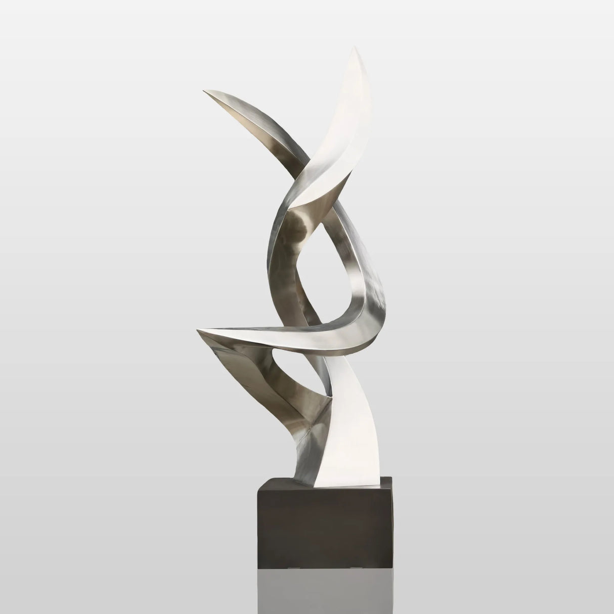 PREMIER Dynamic Twist Stainless Steel Sculpture for Luxury Hotels and Commercial Landscapes PSSS-131-Stainless Steel Sculpture-PREMIER SCULPTURE