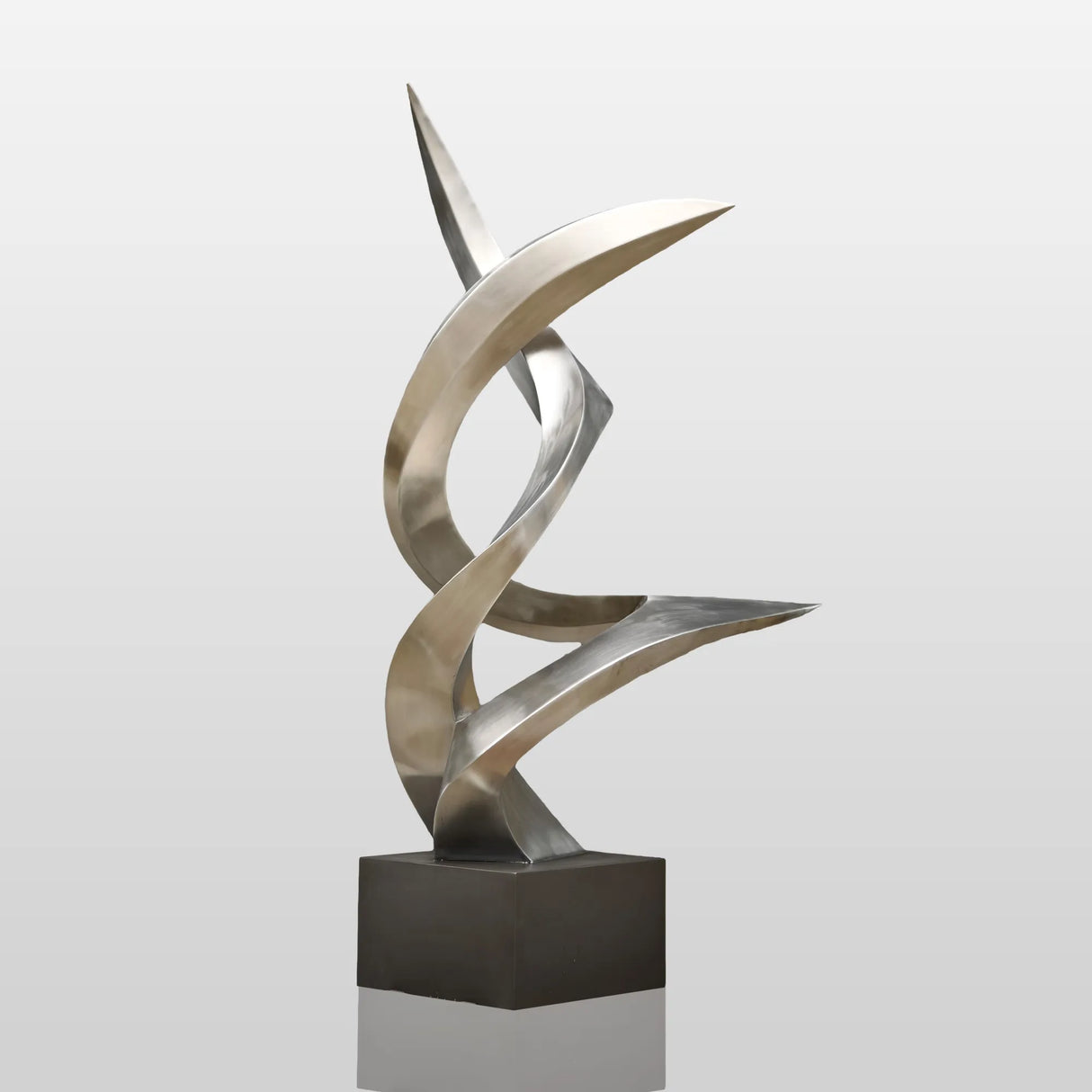 PREMIER Dynamic Twist Stainless Steel Sculpture for Luxury Hotels and Commercial Landscapes PSSS-131-Stainless Steel Sculpture-PREMIER SCULPTURE