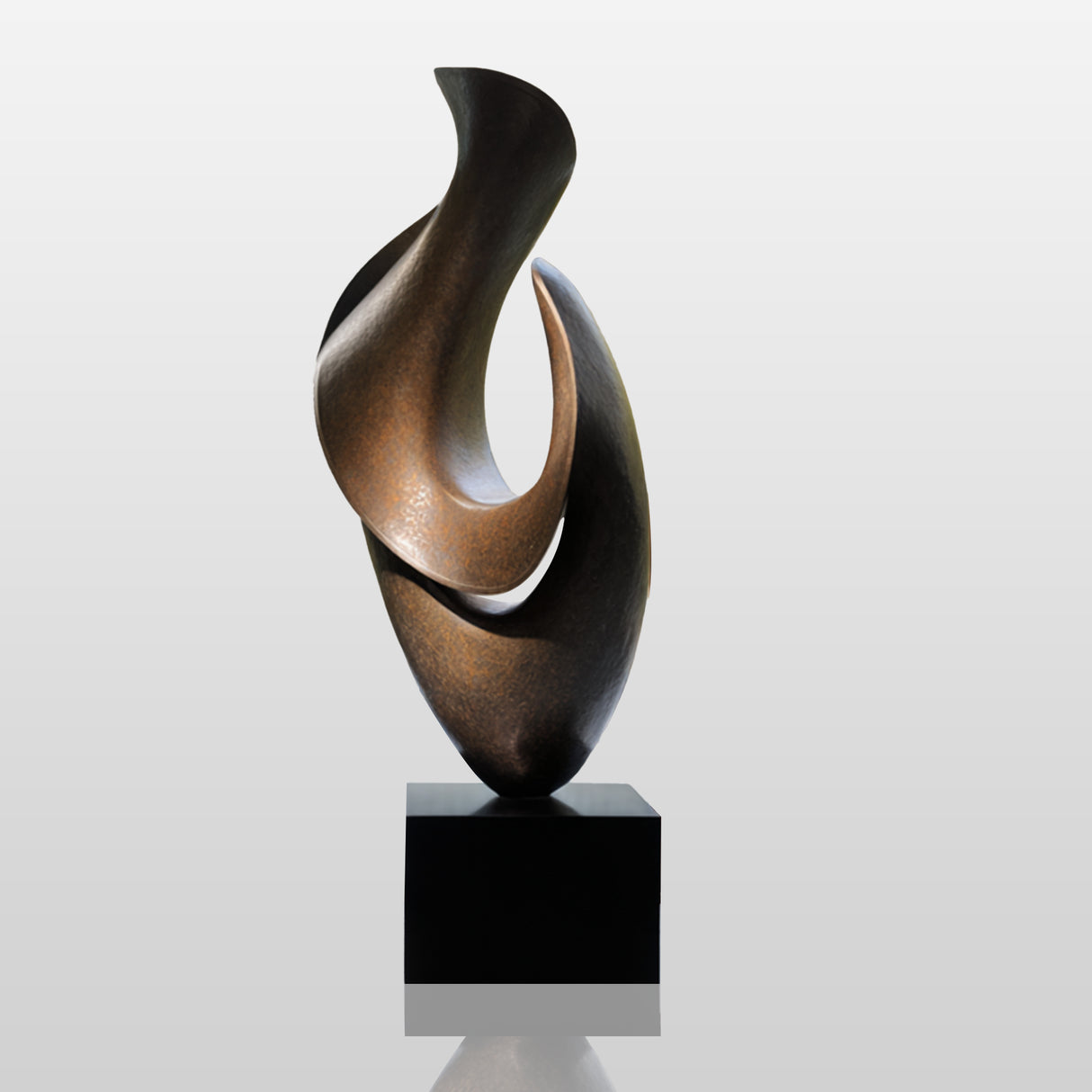 PREMIER Elegant Bronze Abstract Sculpture with Flowing Modern Form for Luxury Interiors and Art Spaces PSB-116-Bronze Sculpture-PREMIER SCULPTURE
