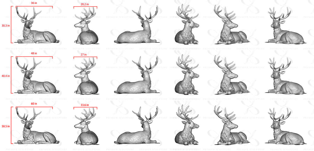PREMIER Elegant Bronze Deer Sculpture with Lifelike Detailing for Luxury Gardens and Estate Entrances PSB-119-Bronze Sculpture-PREMIER SCULPTURE