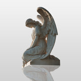 PREMIER Elegant Marble Sculpture with Guardian Angel Design for Memorials and Gardens PSM-081-Marble sculpture-PREMIER SCULPTURE