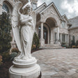 PREMIER Female Marble Angel Sculpture with Graceful and Gentle Design for Religious and Memorial Sites PSM-096-Marble sculpture-PREMIER SCULPTURE