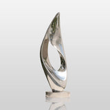 PREMIER Flowing Wave Stainless Steel Sculpture with Modern and Minimalist Style Ideal for Poolside or Resort Areas, Villas PSSS-233-Stainless Steel Sculpture-PREMIER SCULPTURE