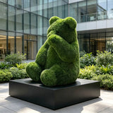 PREMIER Fuzzy Fiberglass Teddy Bear Statue for Office Courtyard, Garden Patio or Campus Square PSF-037
