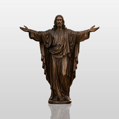 PREMIER Garden Bronze Jesus Statue for Church Courtyard, Chapel Grounds or Public Plaza PSB-213-Bronze Sculpture-PREMIER SCULPTURE