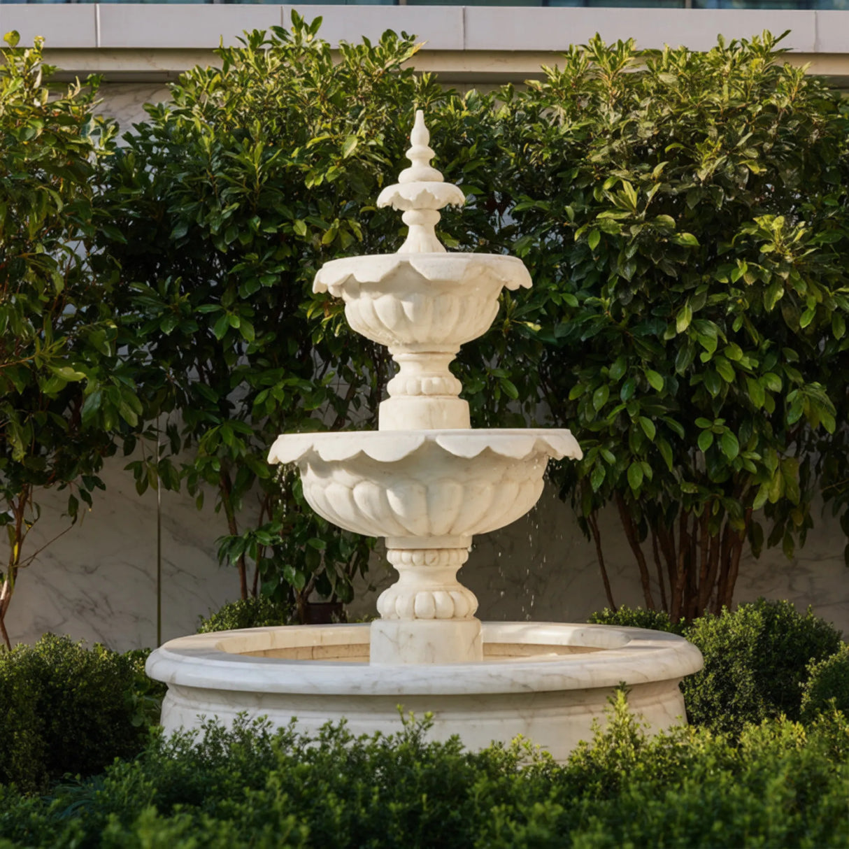 PREMIER Garden Marble Fountain with Beautiful Classic Design for Gardens, Urban Green Areas or Resort Spaces PSFM-009-Marble sculpture-PREMIER SCULPTURE