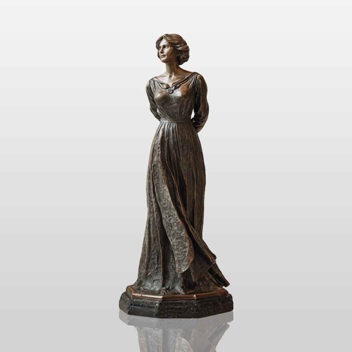 PREMIER Graceful Indoor Bronze Sculpture with Standing Female Design for Living Rooms, Hotel Hobbies and Galleries PSB-168-Bronze Sculpture-PREMIER SCULPTURE