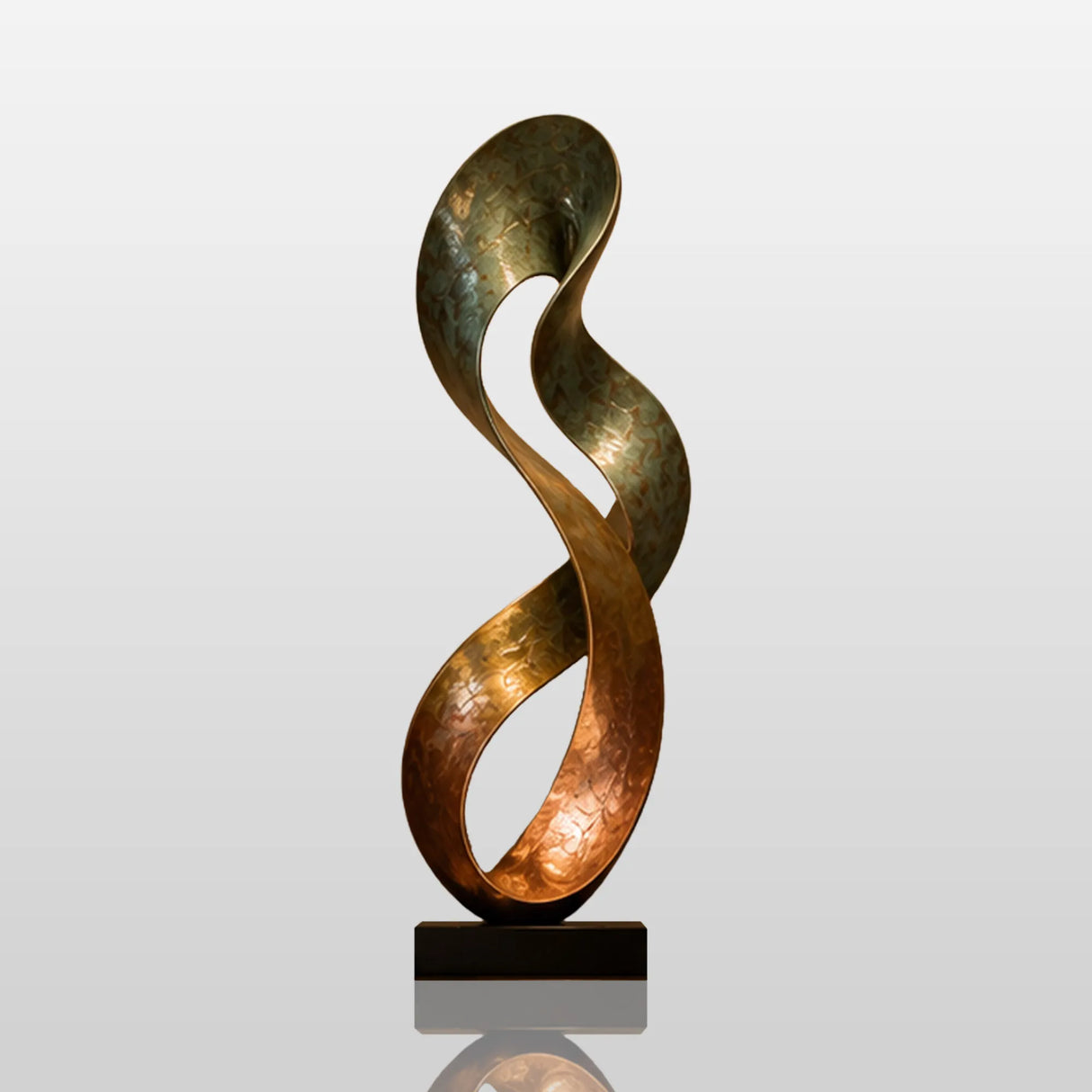 PREMIER Gradient Bronze Ribbon Sculpture for Entry Console, Living Sideboard or Office Desk PSB-202-Bronze Sculpture-PREMIER SCULPTURE