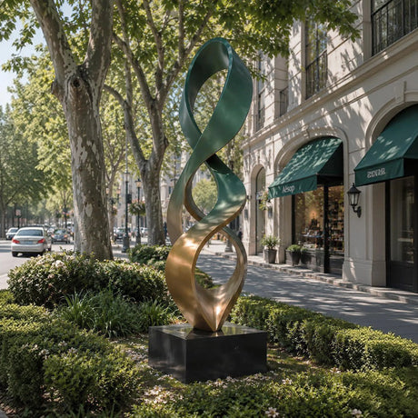 PREMIER Gradient Colored Bronze Loop Sculpture for City Sidewalk, Office Plaza or Hotel Entrance PSB-200-Bronze Sculpture-PREMIER SCULPTURE
