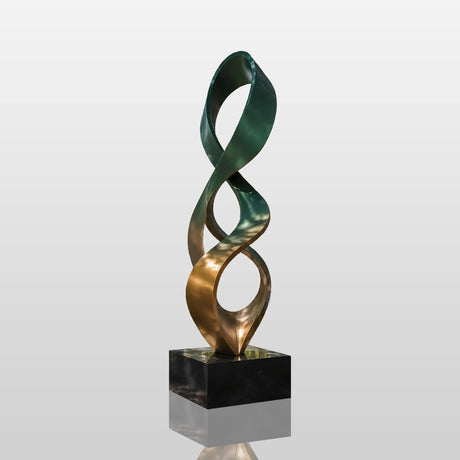 PREMIER Gradient Colored Bronze Loop Sculpture for City Sidewalk, Office Plaza or Hotel Entrance PSB-200-Bronze Sculpture-PREMIER SCULPTURE