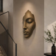 PREMIER Half Face Wall Sculpture in Bronze for Entryways, Stair Walls, Living Rooms or Quiet Meditation Spaces PSB-180-Bronze Sculpture-PREMIER SCULPTURE