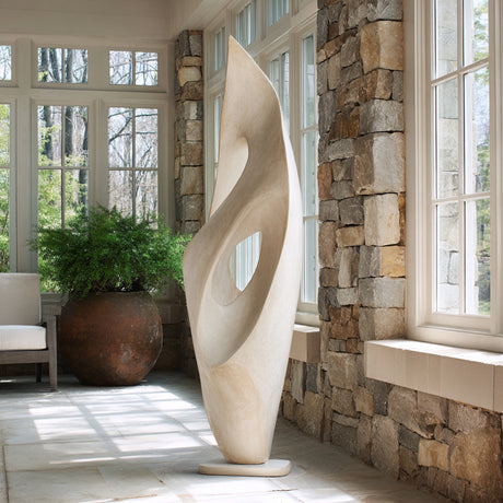 PREMIER Hollow Spiral Marble Sculpture with Contemporary Design for Hotels, Offices or Living Rooms PSM-121-Marble sculpture-PREMIER SCULPTURE