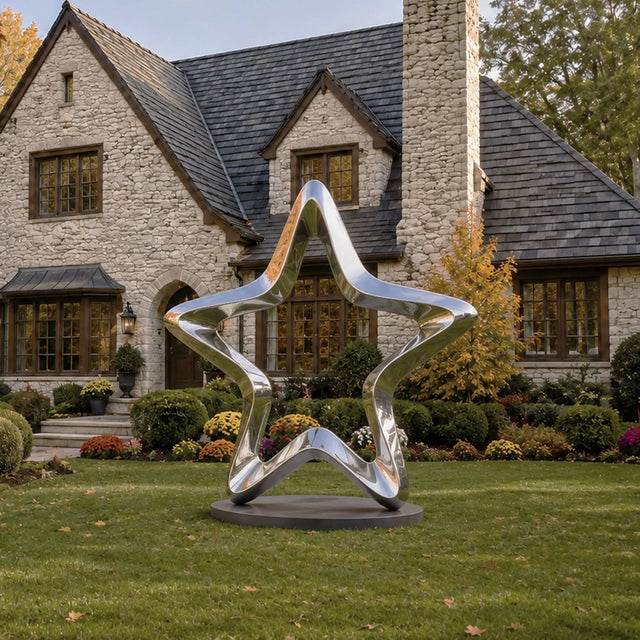 PREMIER Hollow Star Sculpture in Stainless Steel Sculpture for Gardens, Lawns, Public Plazas and Outdoor Art Parks PSSS-276-Stainless Steel Sculpture-PREMIER SCULPTURE