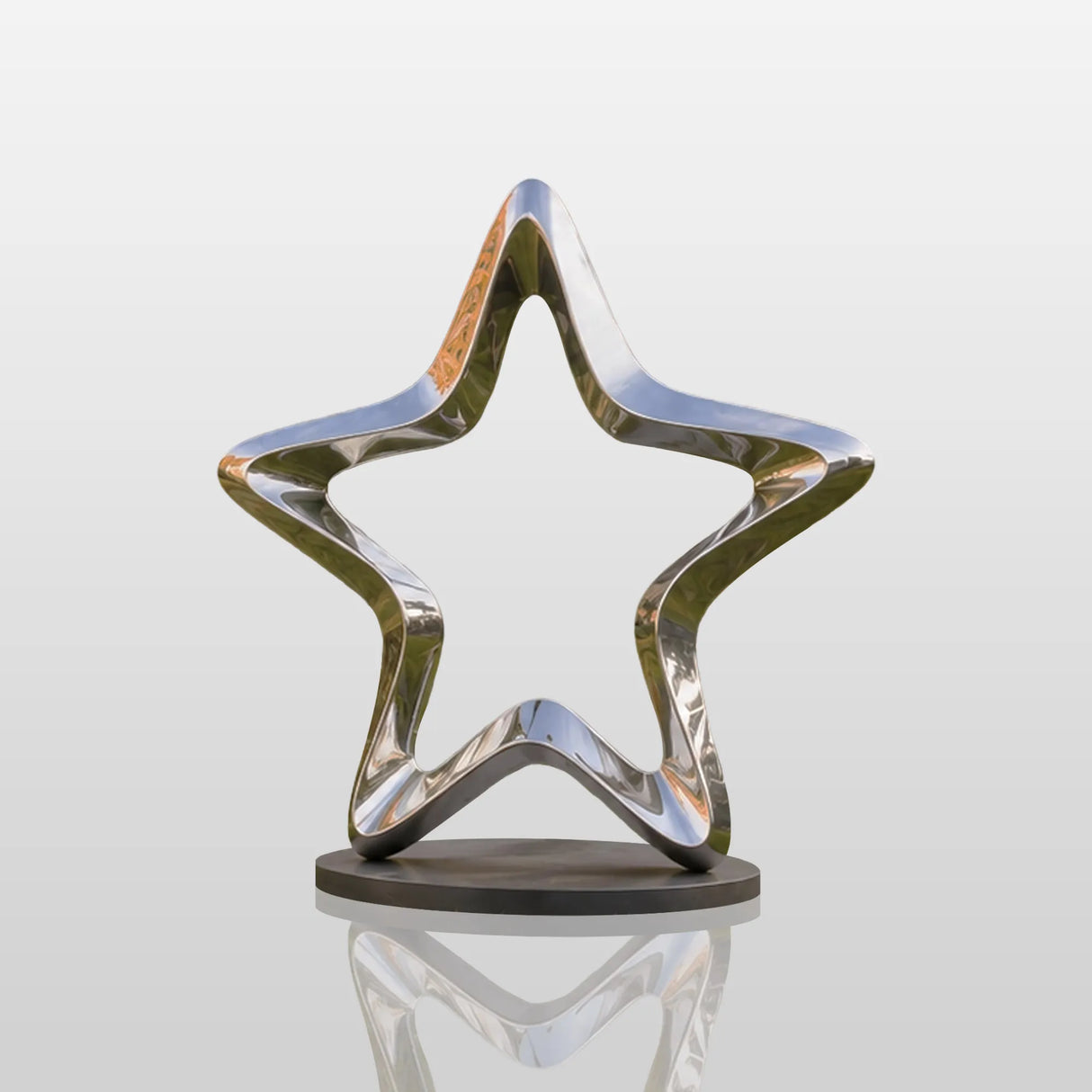 PREMIER Hollow Star Sculpture in Stainless Steel Sculpture for Gardens, Lawns, Public Plazas and Outdoor Art Parks PSSS-276-Stainless Steel Sculpture-PREMIER SCULPTURE