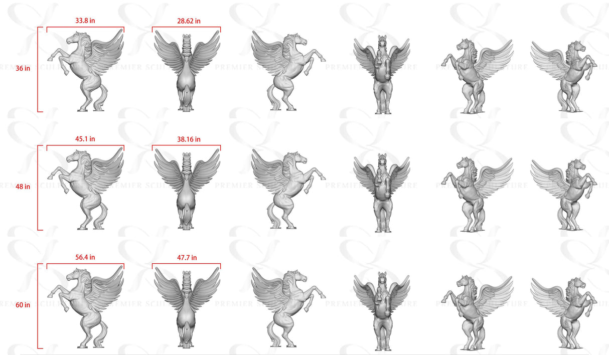 PREMIER Horse Sculpture Modern Metal Animal Flying Pegasus Stainless Steel Outdoor Sculpture PSSS-020-Stainless Steel Sculpture-PREMIER SCULPTURE