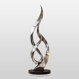 PREMIER Hotel Stainless Steel Sculpture with Ribbon Design for Lobby, Mall Atrium and Entry Hall PSSS-297-Stainless Steel Sculpture-PREMIER SCULPTURE