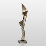 PREMIER Tall Stainless Steel Sculpture in Geometric Design for Villa Foyer, Living Room or Office PSSS-342-Stainless Steel Sculpture-PREMIER SCULPTURE