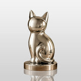 PREMIER Tabletop Cat Sculpture in Mirror Stainless Steel for Entryway, Coffee Table or Bedroom PSSS-340-Stainless Steel Sculpture-PREMIER SCULPTURE