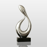 PREMIER Indoor Stainless Steel Tabletop Sculpture with Loop Design for Entry Table, Office or Hotel PSSS-343-Stainless Steel Sculpture-PREMIER SCULPTURE