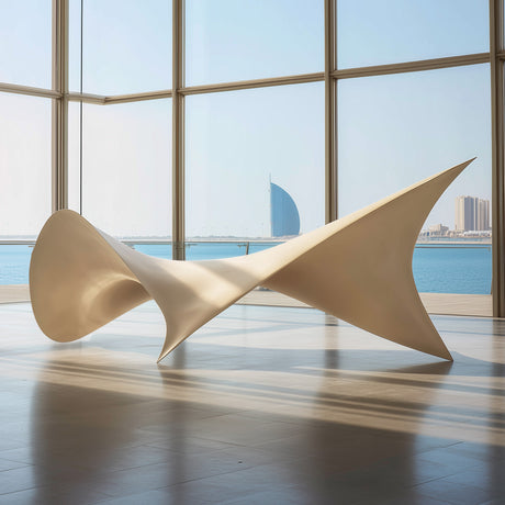 PREMIER Large Stainless Steel Sculpture with Abstract Design for Entryways, Open Lounges or Offices PSSS-237-Stainless Steel Sculpture-PREMIER SCULPTURE